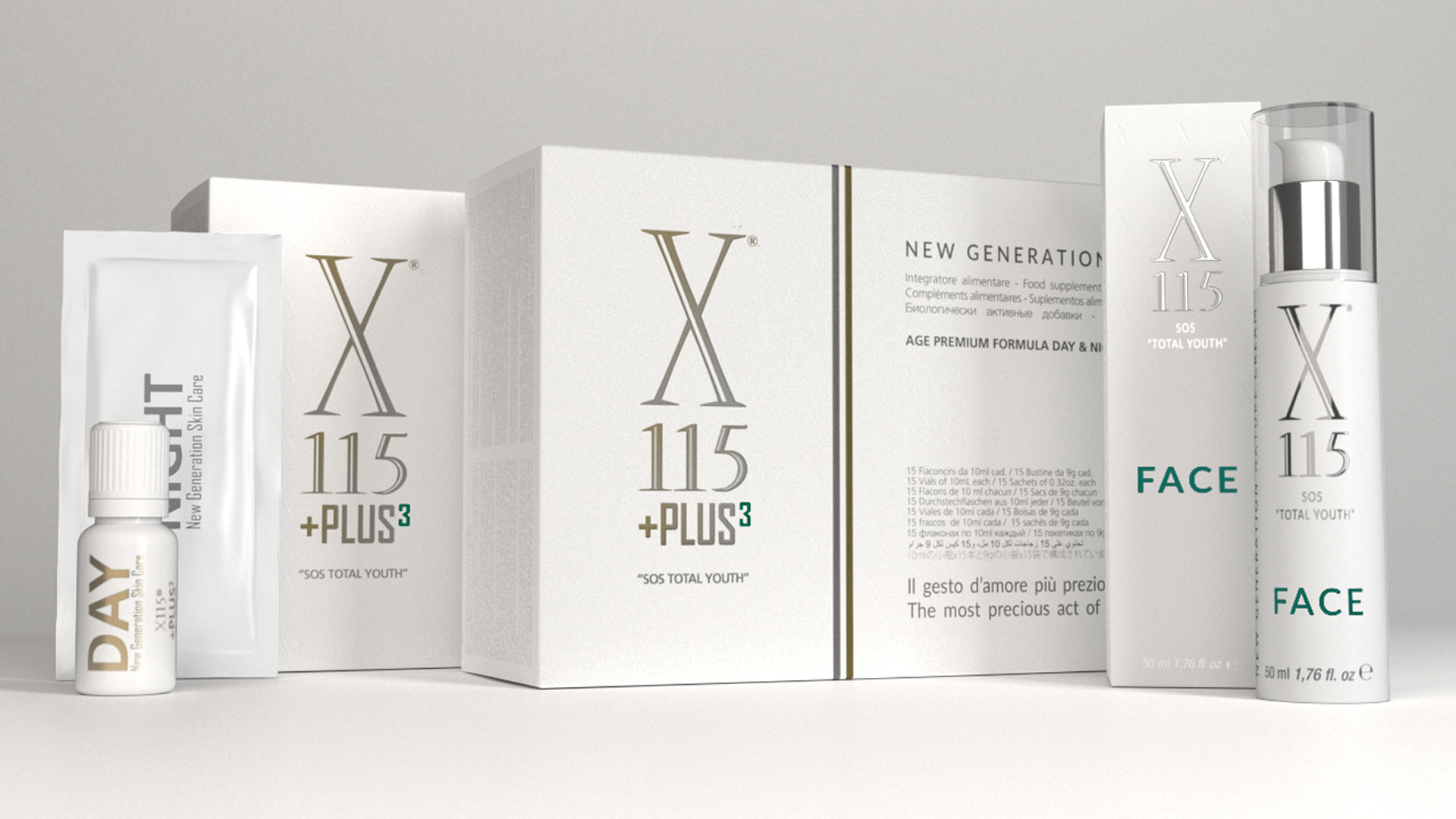 X115 PLUS Suplemento de colágeno y crema facial antiarrugas