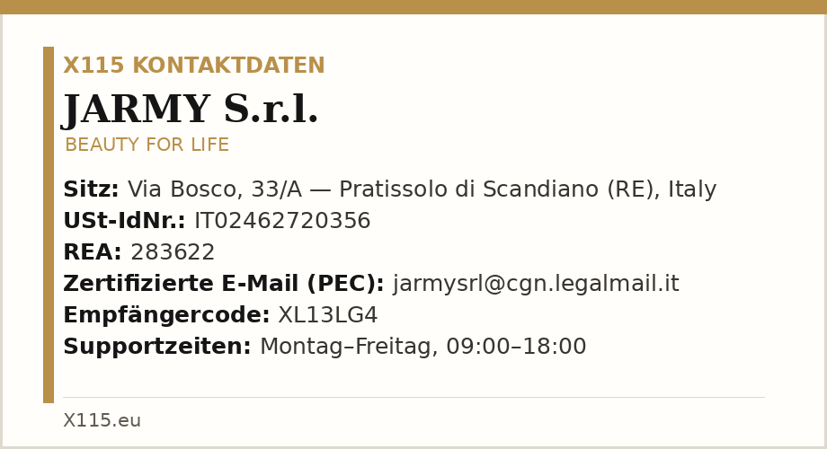 X115 Kontaktdaten