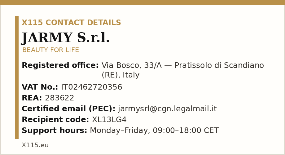 X115 contact details